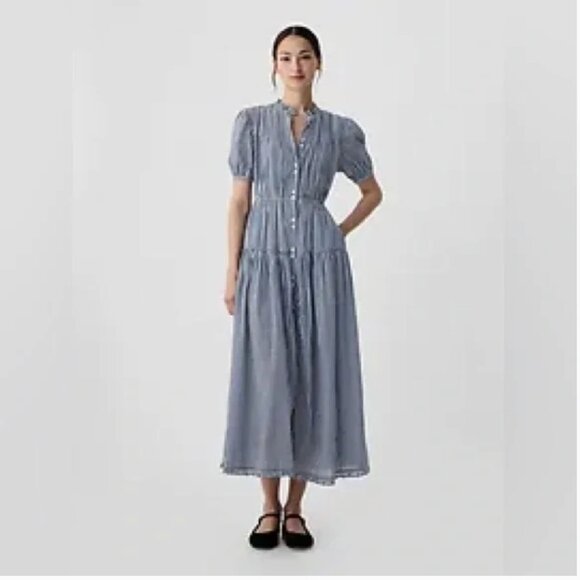 Gap x DOEN Dresses & Skirts - GAP x Doen Women's Blue Checkered Midi Dress M, like new